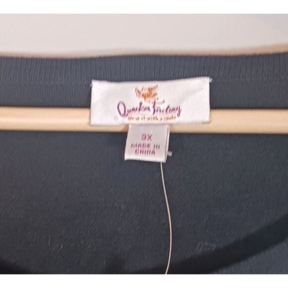 Quacker Factory Polka Dot Sequin 3/4 Length Sleeve Button Cardigan Size‎ 3X NWT - Picture 4 of 6